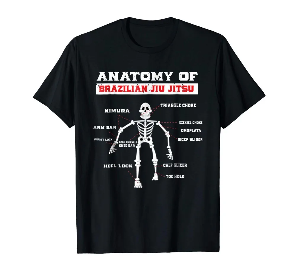 

Brazilian Jiu Jitsu Anatomy T-Shirts Funny Bjj Martial Arts New Fashion Brand Street Hip Hop Fitness Irish T Shirts