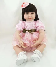 NPKCOLLECTION New 55cm Soft Silicone Reborn Dolls Reborn Lifelike Girl Doll Brinquedos Lovely Sleep Baby Doll