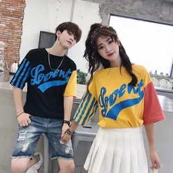 LOVE Couple T-shirt Tops Women Men Casual Fashion Boyfriend Girlfriend T shirts Lovers tees Femme Striped Short sleeve clothing LOVE Couple T-shirt Tops Women Men Casual Fashion Boyfriend Girlfriend T shirts Lovers tees Femme Striped Short sleeve clothing