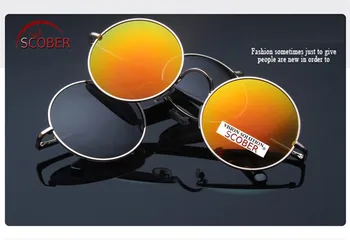 

= SCOBER = Classic Retro Round Ozzy Style Mirror Reflection Drivers Tac Enhanced Polarized Polaroid Uv 400 Men Women Sunglasses