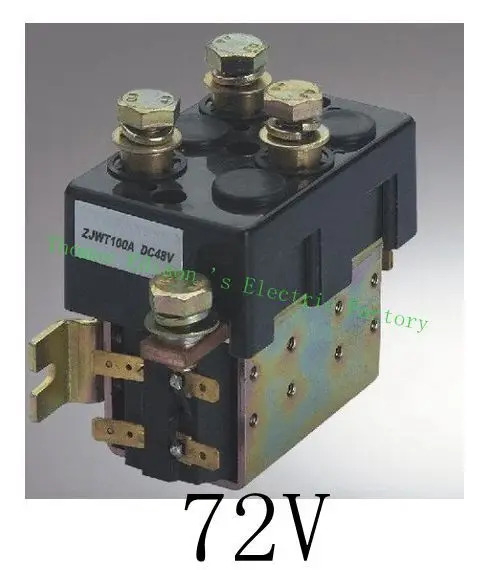 

DC88 2NO+2NC style Coil Voltage 72V 100A DC Contactor ZJWT100A for motor forklift handling drawing grab wehicle car winch