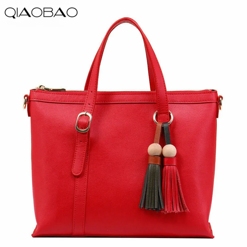 

QIAOBAO 2018 New Korean Fashion Leather Handbag Trend Of Women's Shoulder Bag Diagonal Cross-flow Totes