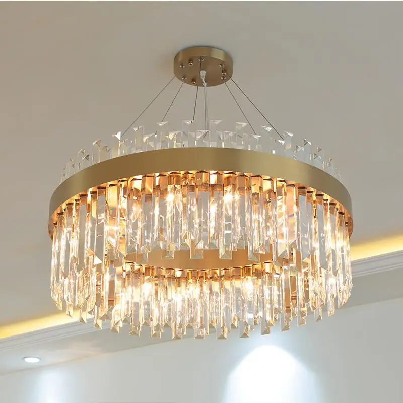 Современный кристалл гостиной люстра роскошь свет атмосфера Искусство Круглый Ресторан Главная светодиодный лампы