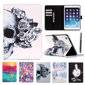 

XSKEMP Ultra Thin Cover Case For Samsung Galaxy Tab S4 10.5 T830 / T835 Fashion Painted Magnetic Smart Leather Shell Stand Skin