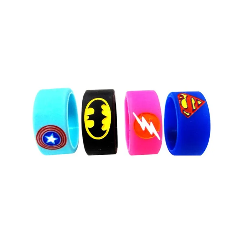 2pcs Batman Superman Vape Band Non Slip Silicone Ring for e-cigarette Decorative Protection Diameter 18-25mm Atomizer Kit 2pcs Batman Superman Vape Band Non Slip Silicone Ring for e-cigarette Decorative Protection Diameter 18-25mm Atomizer Kit