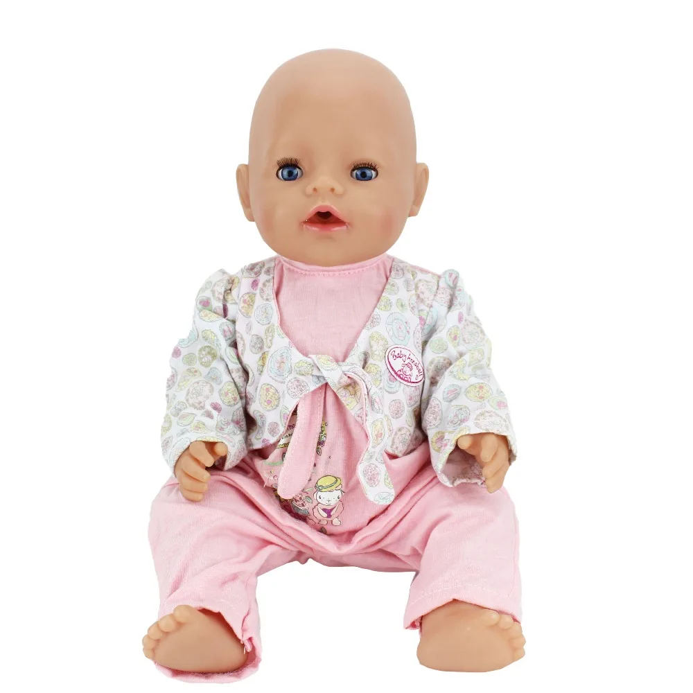 New Pink Set Doll clothes Wear fit for 43cm/17inch baby Doll, Children
