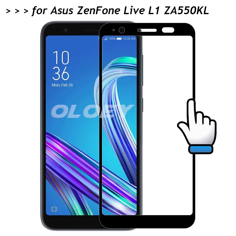 Для Asus ZenFone Live L1 ZA550KL полное покрытие Экран протектор 3D 9 H спереди закаленное