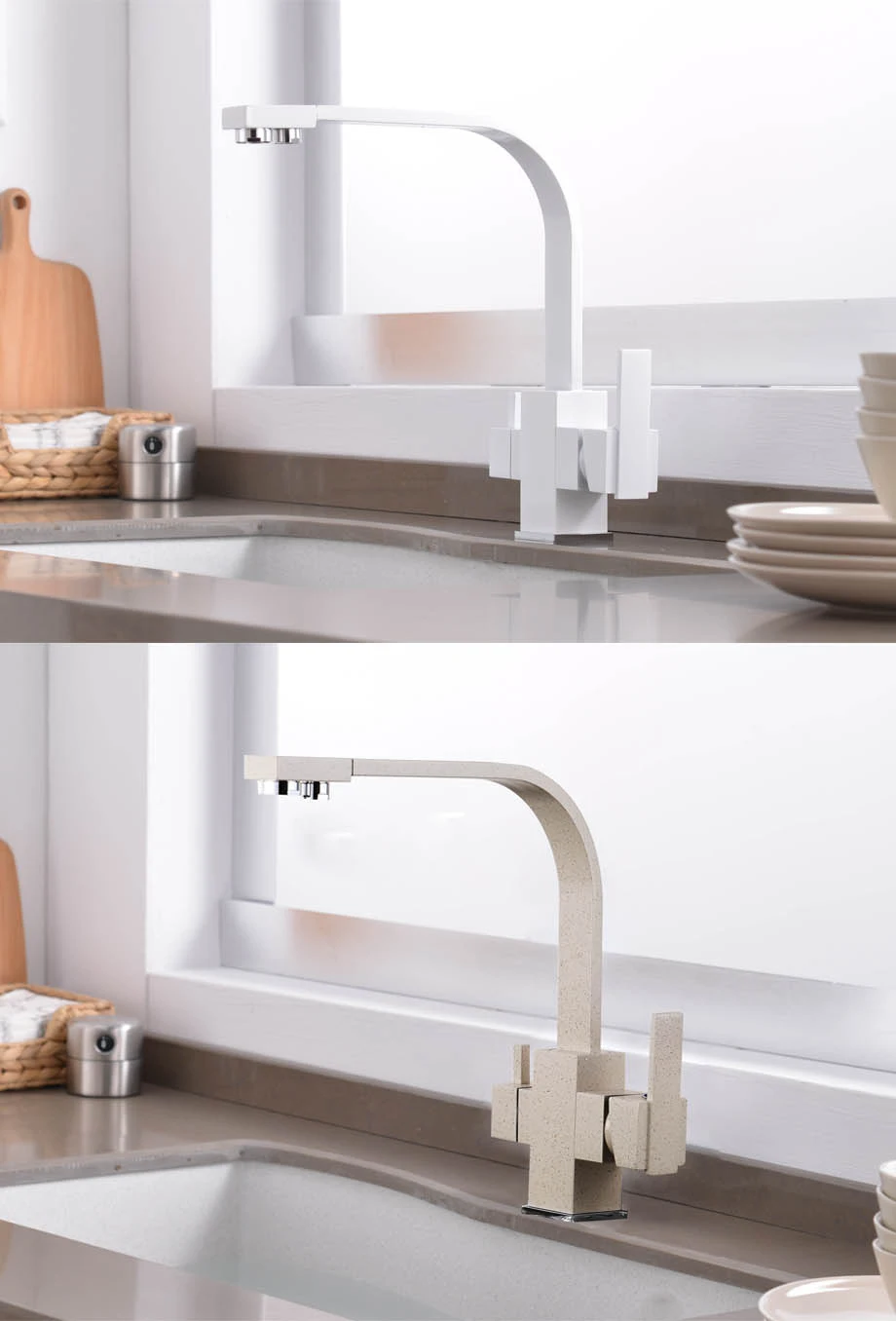 Kitchen Brass Faucet Drinking Water Single Hole Mixer Water Tap