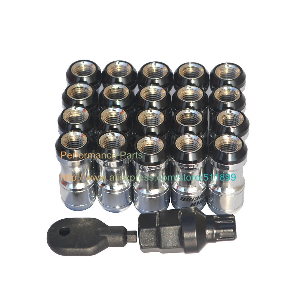High Quality 44mm Formula Wheel Lug Nut Racing Lug Nut Black 20pieces