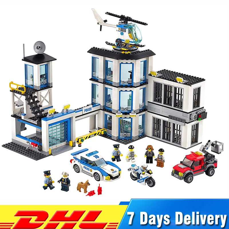 

In Stock City Series The New Police Station Model Building Blocks Bricks Compatible LegoINGlys 60141 Educational Toys Children