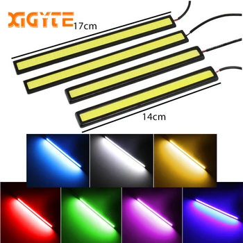 

1Pcs Car styling Ultra Bright 12W LED Daytime Running lights DC 12V 14cm 17cm Waterproof Auto Car DRL COB Driving Fog lamp