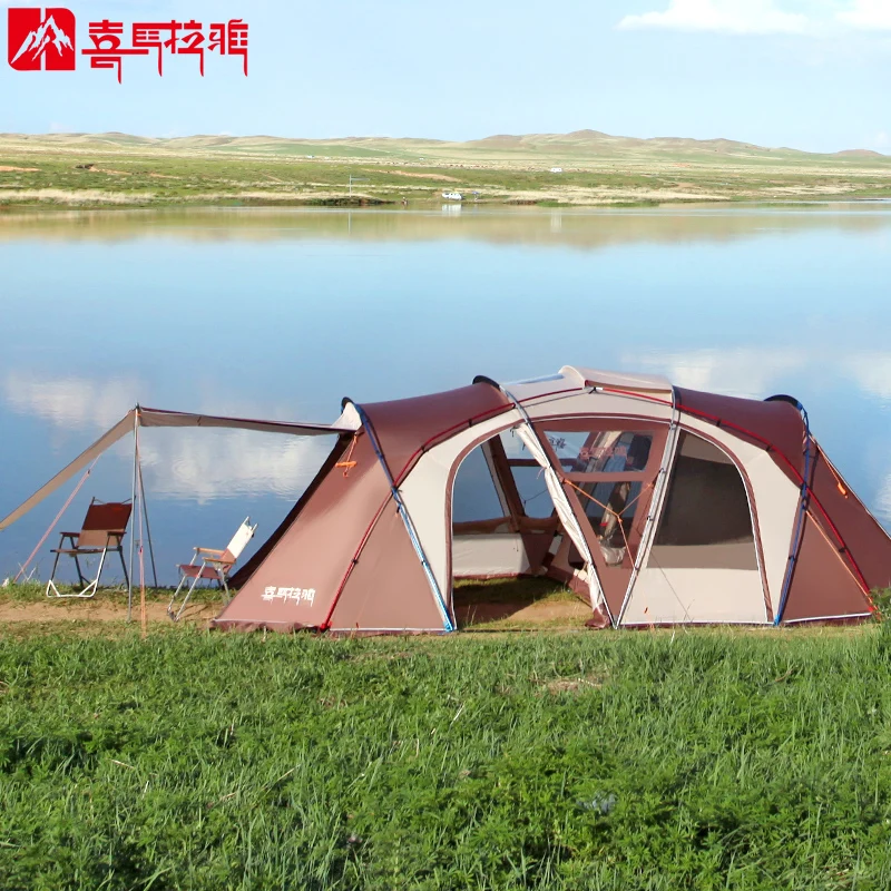 

HIMALAYA Family Camping Tent 8 Persons Multiplayer Anti rainstorm Traveling Waterproof Ripstop Camping Hiking Tent