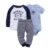 Bebes Meninos do bebê Roupas menina Definir 3 pçs/set rugby football Calças + 2 pcs Listrado Escalada roupas roupas de bebê 2018 Primavera terno