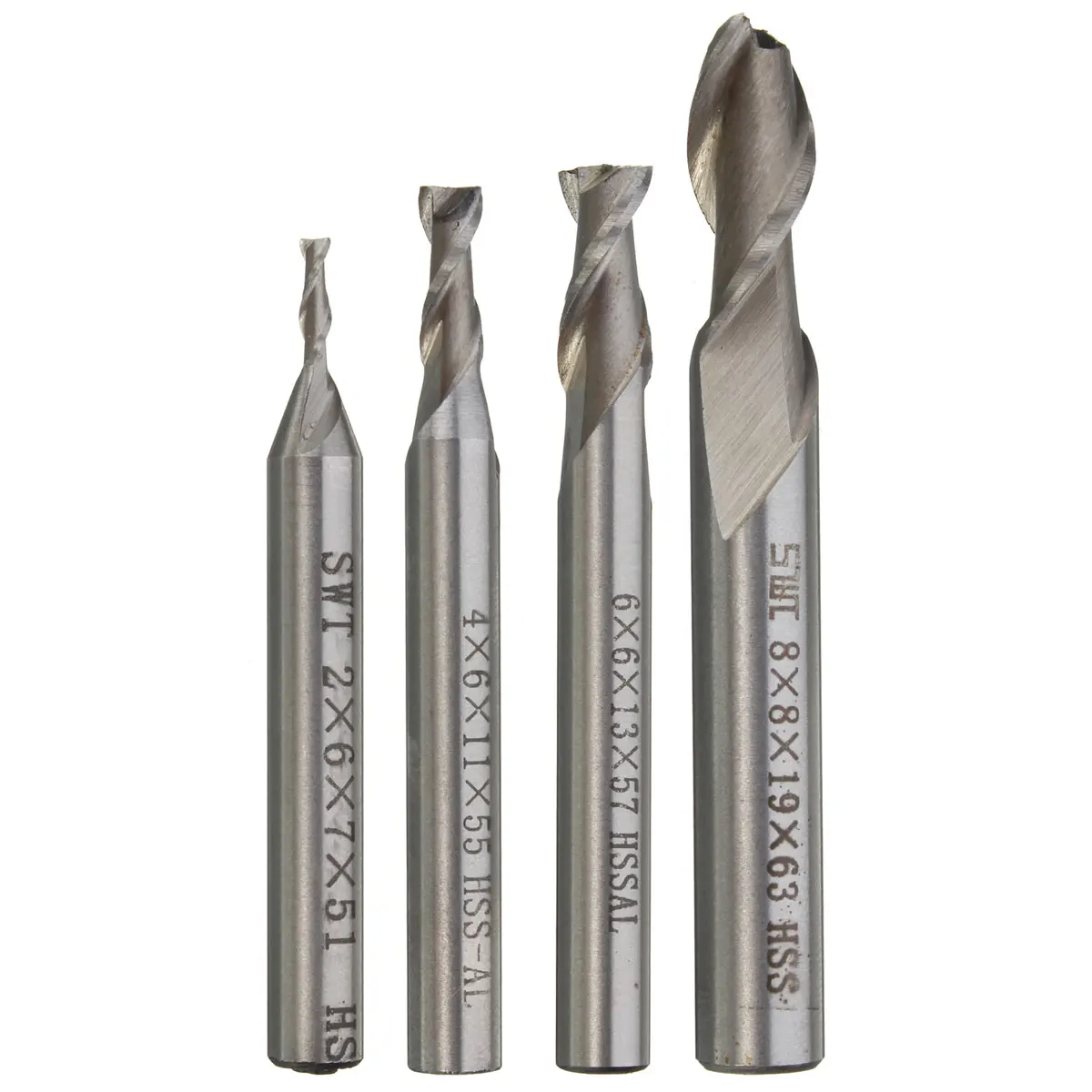 

1PC 2 Flute HSS & Aluminium End Milling Cutter CNC Bit 2mm-8mm Mills Engraving Tools Best Promotion