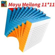 Moyu Meilong 11x11 11 слоев скоростной магический куб MoYu 11x11x11 Stickerless Cube Puzzle Magico Cobo для детей и взрослых