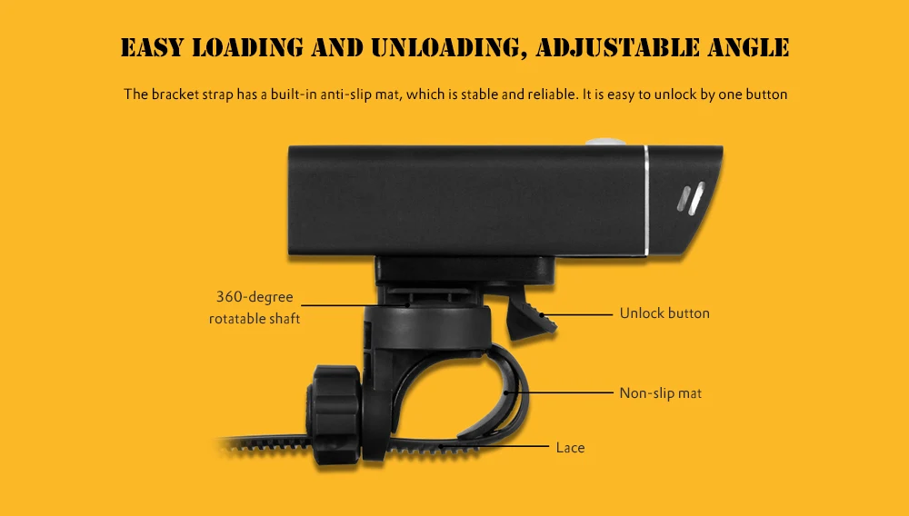 Top INBIKE Outdoor Bicycle Light USB Charging Bike Front Lights Handlebar Flashlight Light Lamp IPX6 Waterproof 4