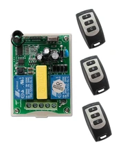 SÚPER AC 220 V 2 CH RF Inalámbrico de Control Remoto 1 motor tubular para puertas de garaje receptor 3 Transmisor pantalla de proyección 3 botón