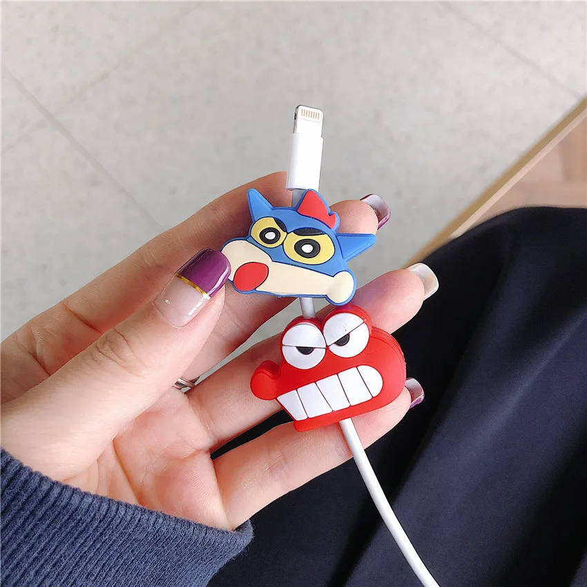 Мультфильм USB защитный кабель организатор линии передачи данных управление зарядки защиты Галстуки для iPhone 6 7 8 X iPad