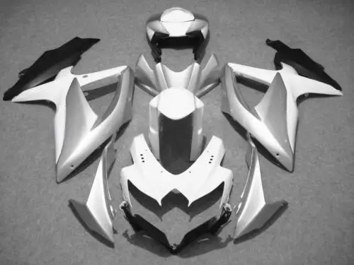 

Injection mold Fairing kit for SUZUKI GSXR600 750 K8 08 09 GSXR 600 GSXR 750 2008 2009 ABS Silver white Fairings+7gifts SP10