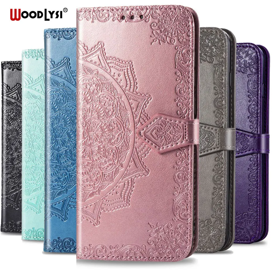 حافظة لهاتف Huawei Y6 2019 محفظة قلابة حقيبة هاتف من الجلد المصقول على لهواوي Y6 2019 MRD-LX1 MRD-LX1F Y6 Y 6 2019 برو غطاء