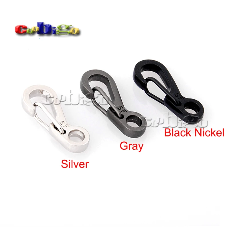 

10pcs Carabiner Snap Clip Hook Key Chain Ring Camp Hiking Climbing Paracord Molle Backpack Tactical EDC Travel Kits #FLQ068