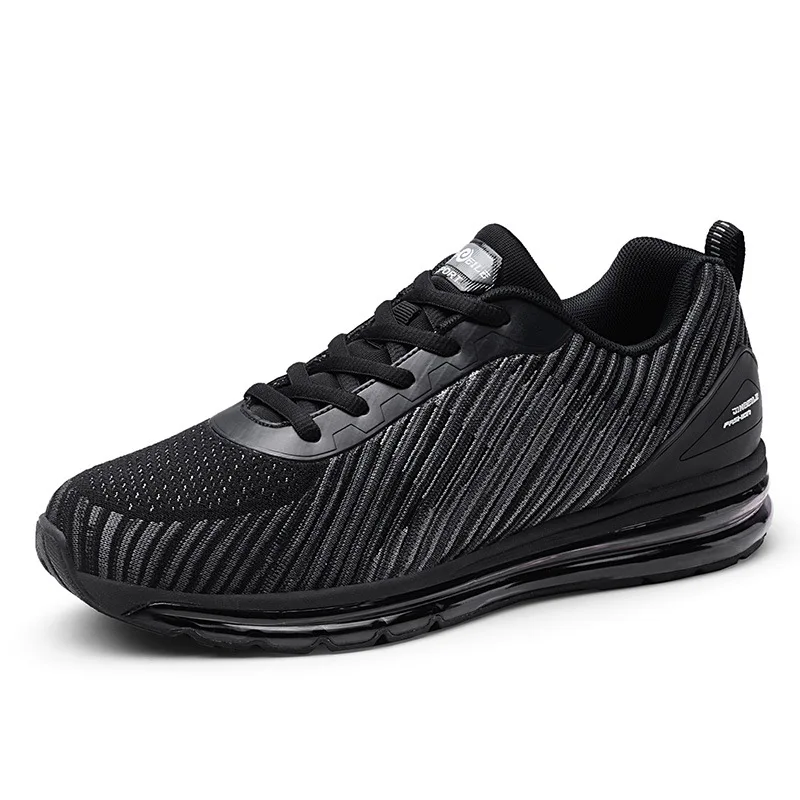 JINBEILEE Air Cushion Sneakers New Fly Woven Cushioning Running Shoes Student Casual Lace-Up  Men's Shoes  Breathable