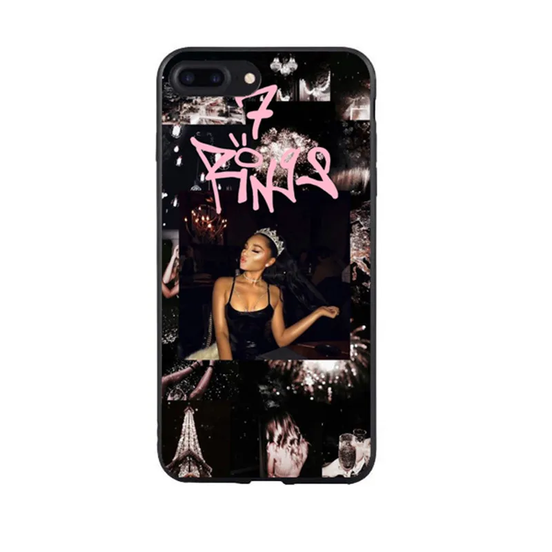 7 колец Thank U seguinte Ariana grande macio cores doces caso de telefone para Для iPhone 11 11PROMAX 6s 7 8 plus x XS XR XSMAX