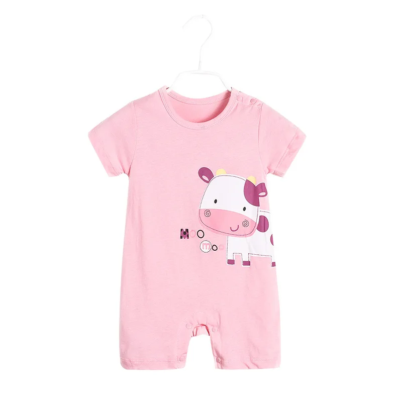 Newborn Baby Clothing 2019 Spring Summer Baby Jumpsuit Cow Baby Baby Cotton Siamese Clothes Boys and Girls Clothes 0-36M