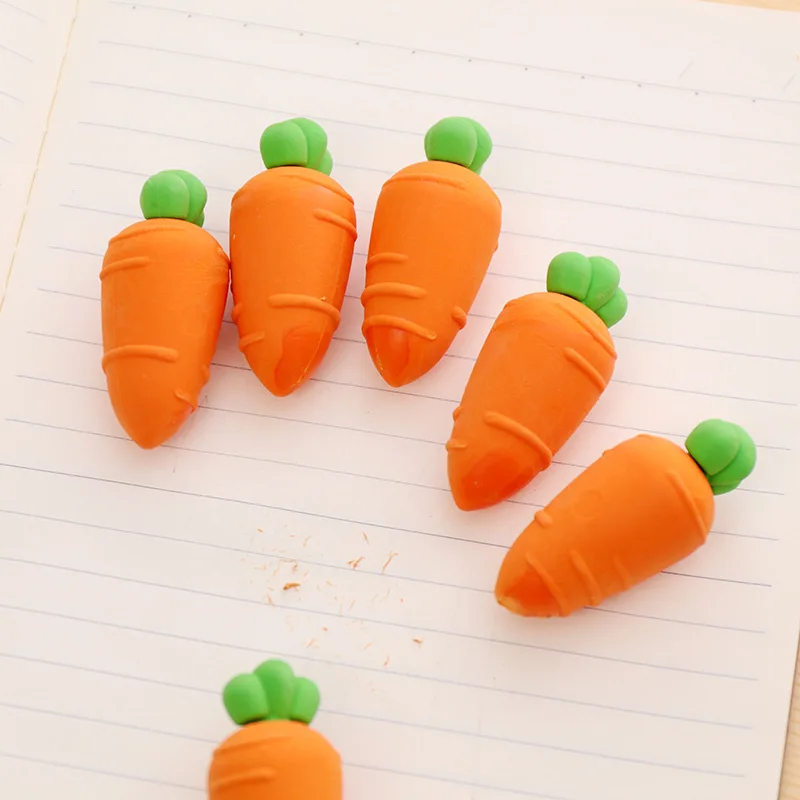 10 комплектов каваири-ластики набор милый морковь детский ластик для школьных принадлежностей милые подарки канцелярские принадлежности