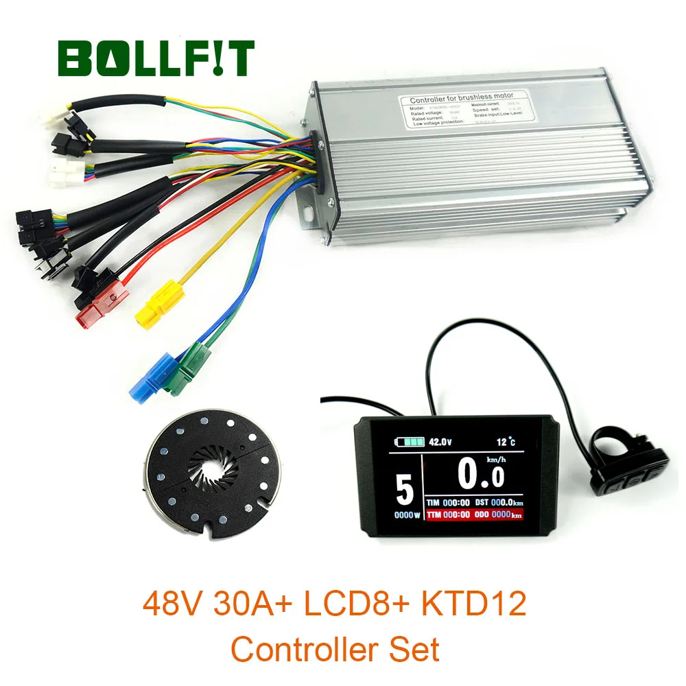 Perfect 48V 1000W Controller LCD8  Display Meter PAS Set E-bike Conversion Kit  Hall Sensor 8