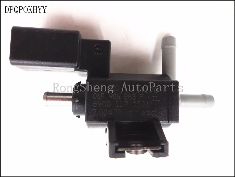 

DPQPOKHYY 1pc Turbo Boost Control Valve Turbocharger Solenoid Valve OEM 06F906283F for Volkswagen Passat AUDI A4 A5 A6 Q5 TT