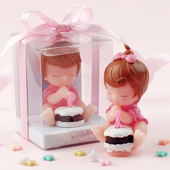 

Candle Cute Pink Pray Baby Girl Boy Birthday New Born Party Scented Candle Wedding Decoration Home Decor Smokeless