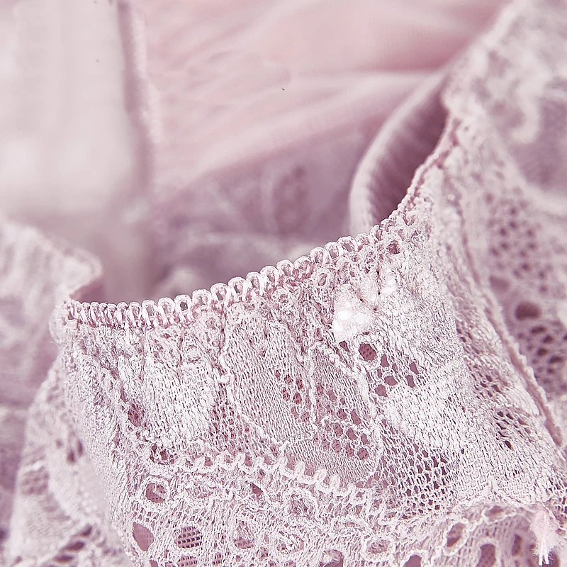 Для женщин Нижнее Бельё для девочек Кружево Trim Bikini трусики Установить Sexy Трусики