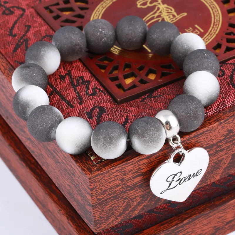 Hesiod New Arrival Popular Beaded Jewelry Stainless Steel Heart Pendant Romantic Love Bracelet for Women | Украшения и аксессуары