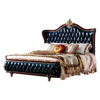 

CBMMART 2019 New product European classical 100% solid wood bed