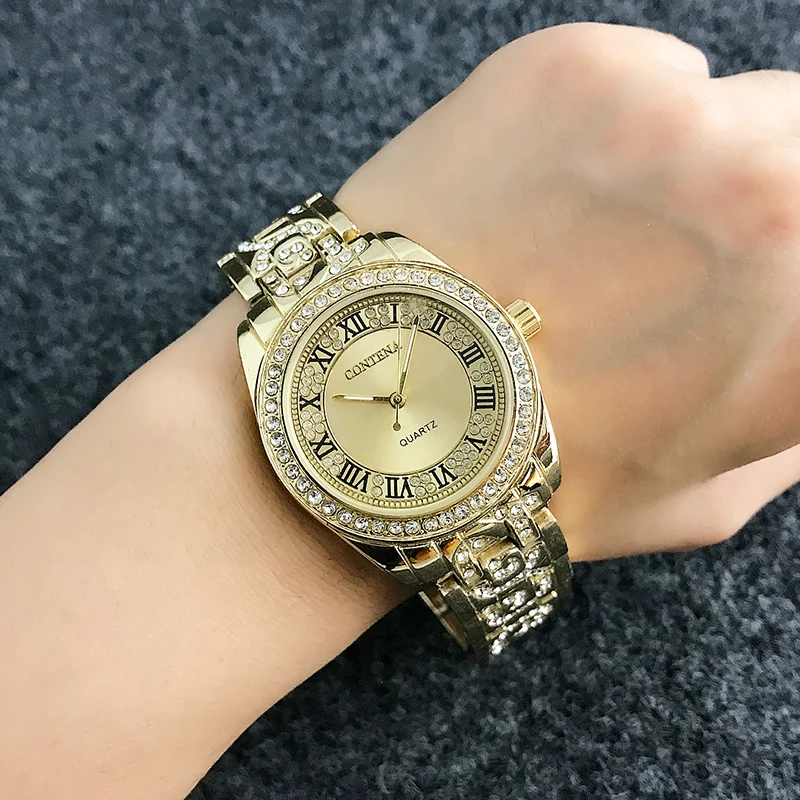 Reloj mujer CONTENA модные часы с римскими цифрами женские часы с бриллиантами Женские часы из розового золота Женские часы saat montre