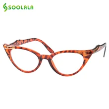 SOOLALA солнцезащитные очки "кошачий глаз", очки для чтения, Для женщин вдохновил диптор увеличительное для чтения очки+ 1,0 1,5 2,0 2,5 3,0 3,5 оправа для очков, дешево