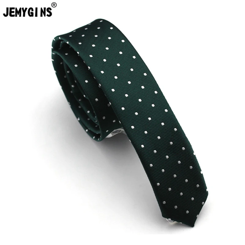 

JEMYGINS 4cm Slim Skinny Male Solid Dot Young People New Neck Tie High Quality Fashion Purity Freestyle Men&Women Tie For Party