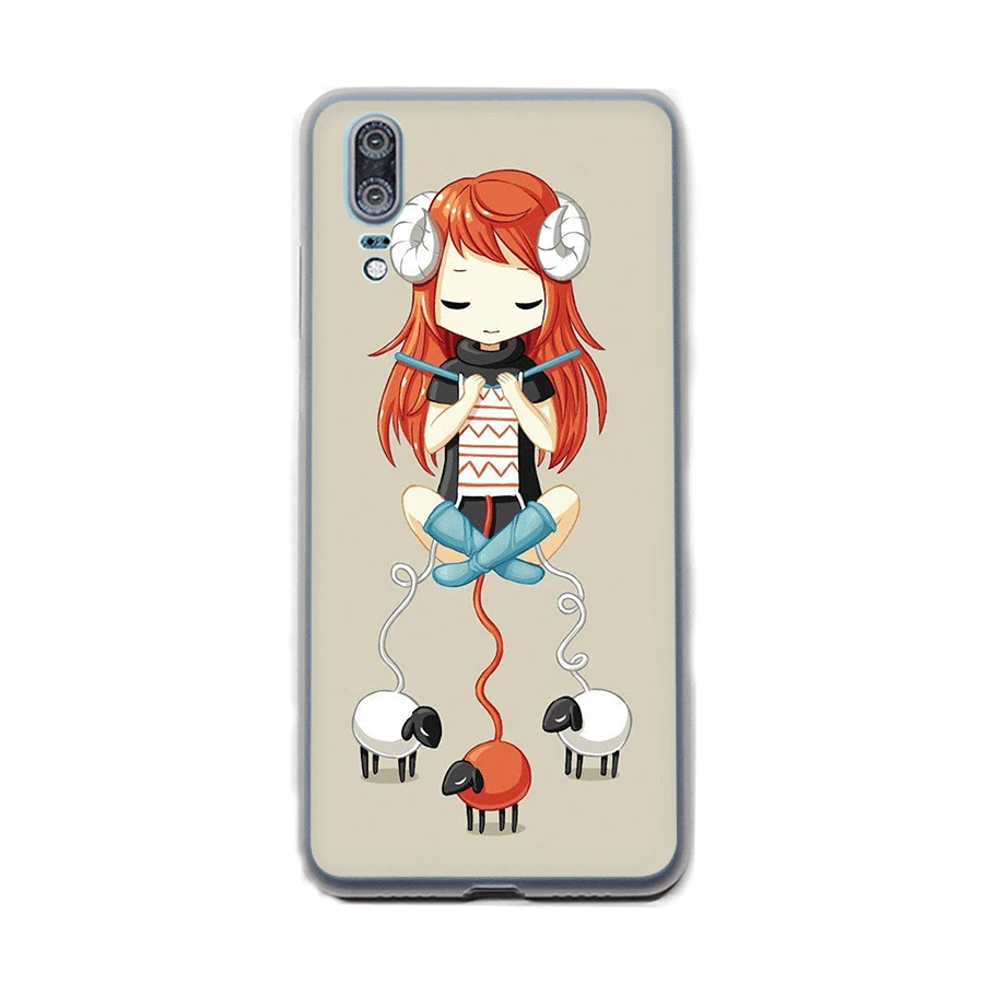 Чехол для телефона с вязаным рисунком овцы Huawei P8 P9 P10 P20 P30 Lite Pro P Smart мягкие чехлы из