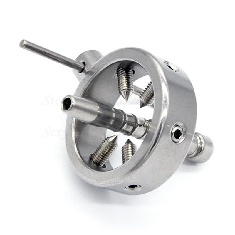 304 Stainless Steel Penis Rings With Urethral Sound Plug,Male Chastity Device,Scrotum Testicle Lock,Cock Clamp Sex Toys For Men