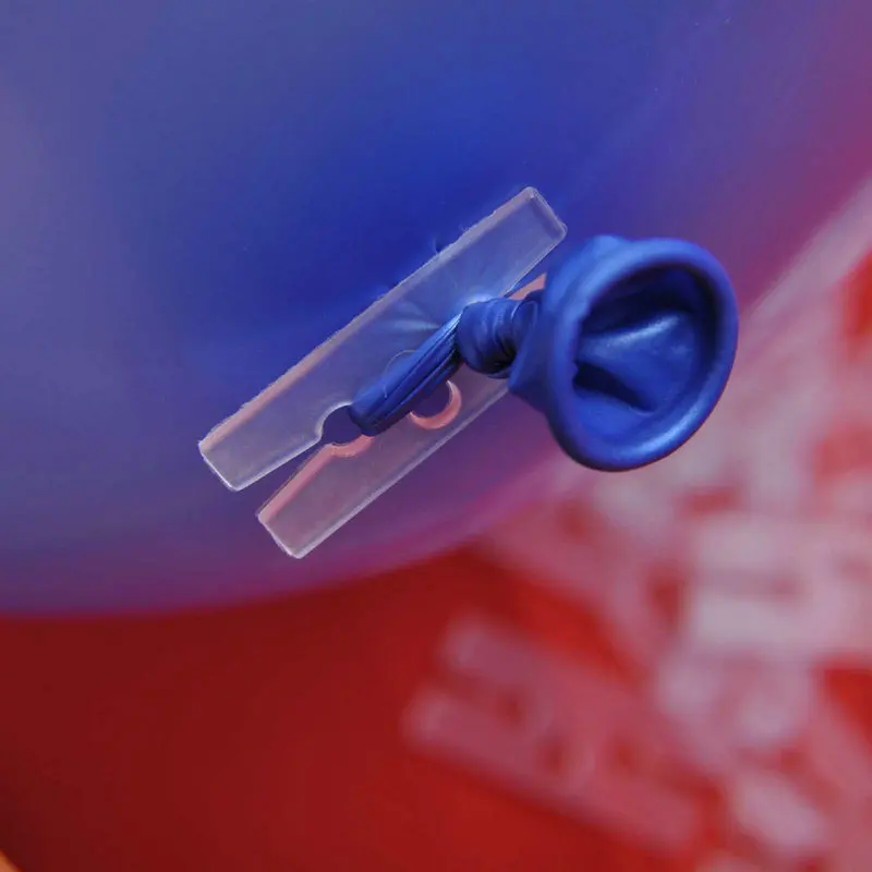 100Pcs Clear Plastic Small Balloon Sealing Clips Tie For Wedding