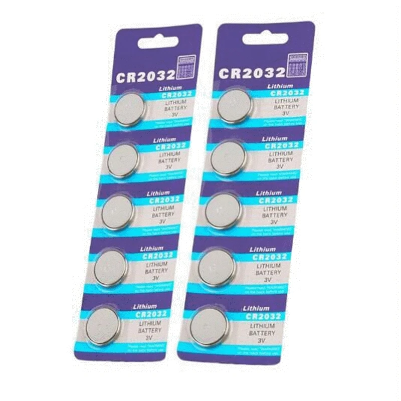 

GTF 10PCS CR2032 button battery 3V lithium battery car remote control button electronic Battery cell coin button Battery