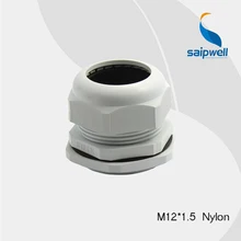 M12* 1,5 переработки Материал нейлон м Тип Водонепроницаемые кабельные сальники, ввод кабеля, кабельного телевидения, IP68(100 шт./лот