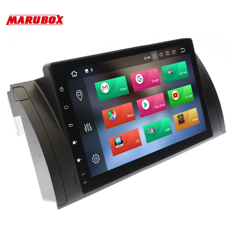 Discount Marubox 1Din Head Unit For BMW E39 Android 9.0 Octa Core 4GB RAM,E53,E38,X5 Car Multimedia Player Stereo Radio GPS Navi 9A901PX5 3