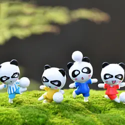 4 шт./компл. мультяшная панда животные миниатюрные Фигурки игрушки сказочные украшения сада Террариум с мхом микро пейзаж
