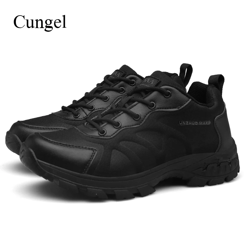 Cungel/большие размеры; Мужская походная обувь; армейская тактическая обувь; Уличная обувь для горных пустынь; Военная обувь; нескользящая обувь песочного и черного цвета