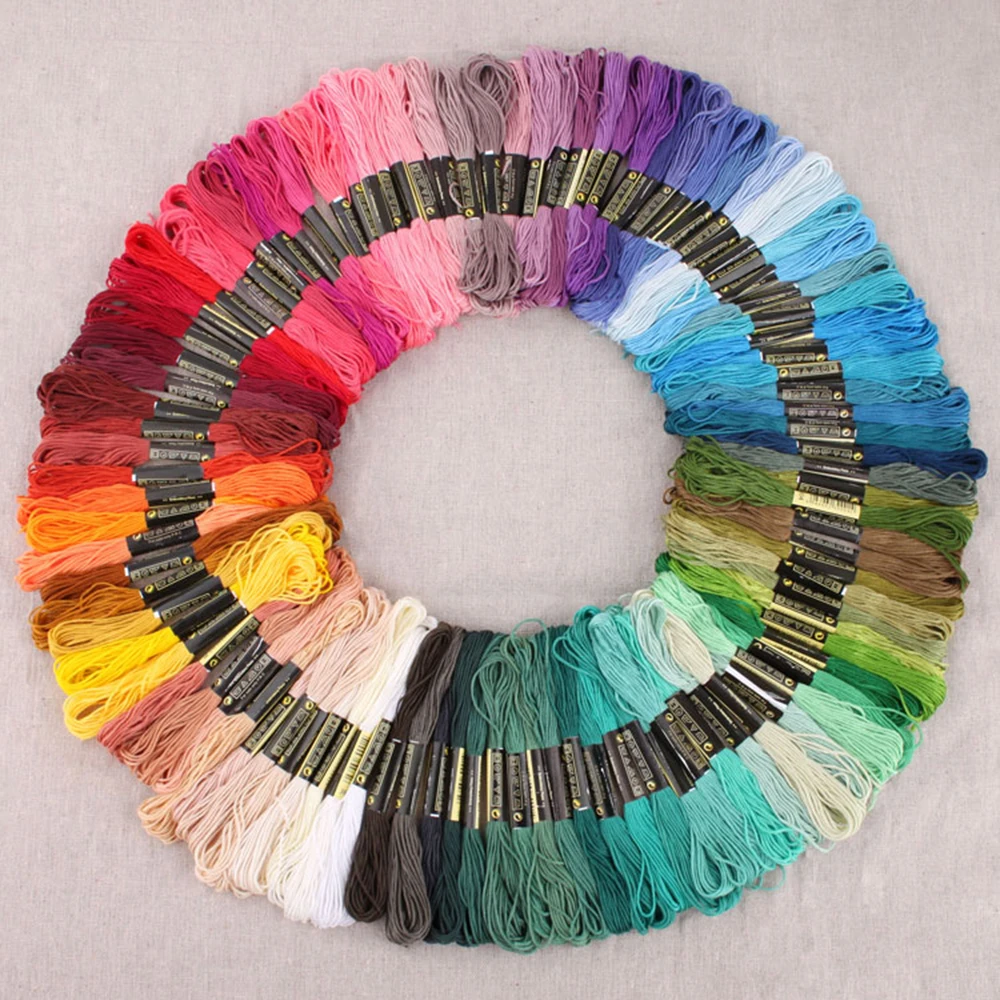

Multicolor Cross Stitch Line Embroidery Thread Cotton And Polyester Thread Embroidery Line Sewing Art Craft Supplies