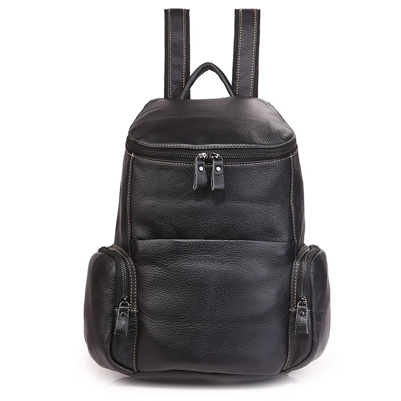 

Augus Genuine Leather Fashion Unique Design Men Unisex Backpack School Rucksack for Young People Women Travel Bag 7336A