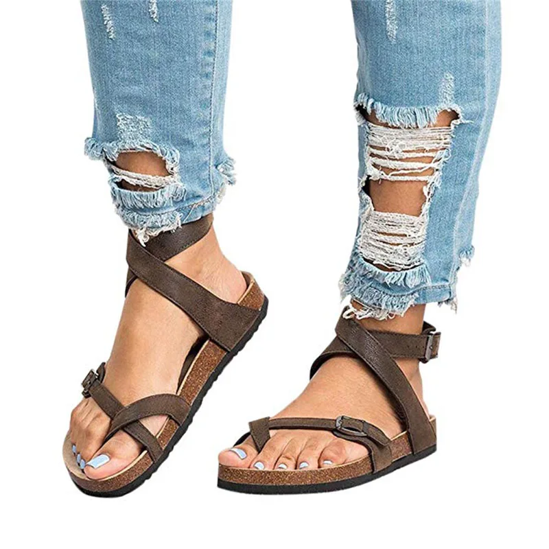 2019 جديد 1 زوج المرأة الصنادل شقة الكاحل مشبك المضادة للانزلاق تنفس لشاطئ الصيف BS88 2019 جديد 1 زوج المرأة الصنادل شقة الكاحل مشبك المضادة للانزلاق تنفس لشاطئ الصيف BS88