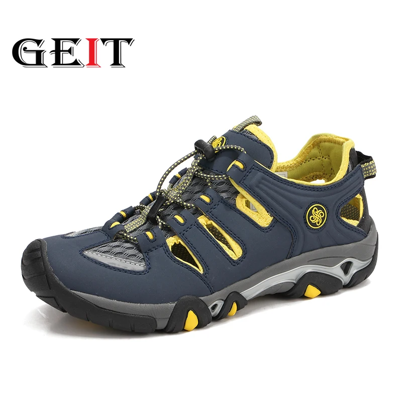 

2019 New Men's Hiking Shoes Male Outdoor Shoes Hiking Antiskid Breathable Trekking Shoes Hunting Tourism Mountain Sneakers Boots